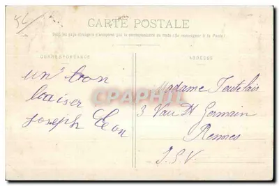 Quiberon - Beg-er-Vil — Port-Louis — uitgave H. Lau, n°924 — Achterkant