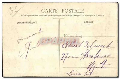 Quiberon - Rochers de la Côte Sauvage — editor H. Léonard, n° 2655 — Verso