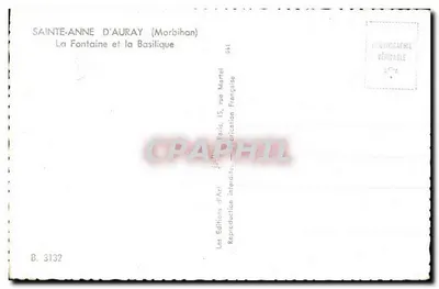 Sainte-Anne d'Auray — La Fontana e la Basilica — Editions d'Art — Verso