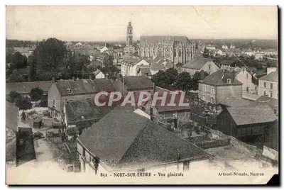 Bilhete postal antigo Nort Sur erdere Vista geral