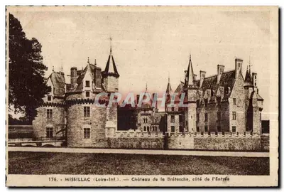 Missillac (Loire-Inf.) — Castelo de La Brétesche, lado da Entrada — Graphil, n° 176