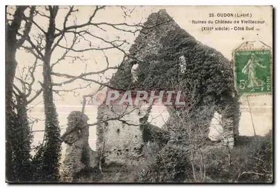 Oudon (L-Inf.) — Ruínas do Castelo de Vieillecour (século XIII) — Lado Sul