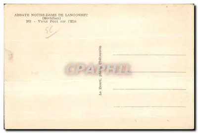 Abadía de Notre-Dame de Langonnet — Puente Viejo sobre el Ellé — Le Doaré, fot. Châteaulin — Reverso