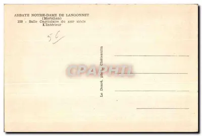 Abbaye Notre-Dame de Langonnet — Salle Capitulaire du XIIIe siècle — Le Doaré, Châteaulin — Rewers