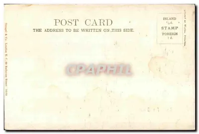 Bilhete postal antigo Holme Foot Bridge Bakewell — Verso