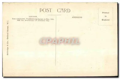 Grobowiec Nieznanej Osoby — Westminsterska Katedra, Londyn — Selfridge & Co., Oxford Street, W.I. — Rewers