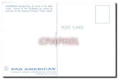 Zatoka Marigot, Święta Lucja — Karaiby — Pan American Airlines — Rewers