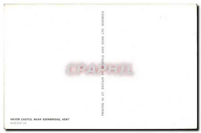 Hever Castle — Kent — stampato da Harold and Sons Ltd, Norwich — Verso