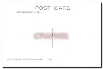 Westminster Pier — rzeka Tamiza, Londyn — PT1073 — Rewers