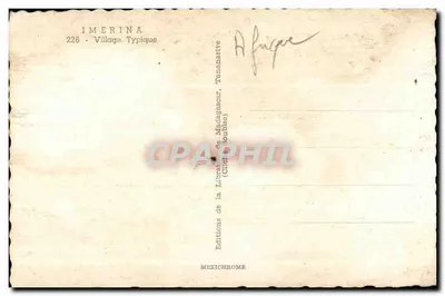 Typowy wioska — Imerina, Madagaskar — Wydawnictwo Imerina, nr 226 — Rewers