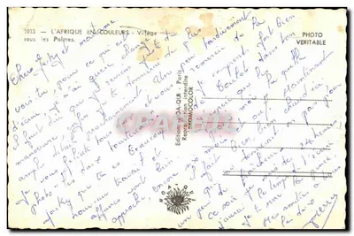 Wioska pod palmami — Afryka w kolorach — Édition D.A.Q.U.I. n°1013 — Rewers