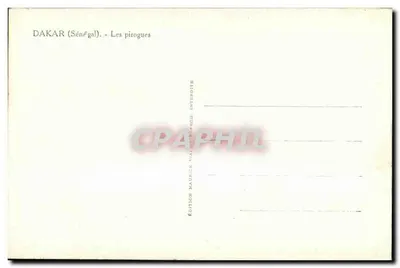 DAKAR (Senegal) — As pirogas — Edição Maurice Vialle Interphile — Verso