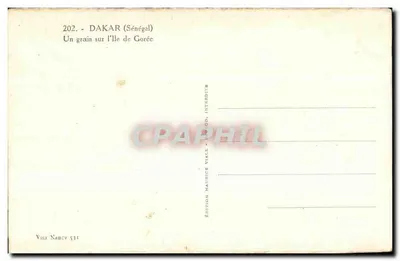 Dakar (Senegal) — Um navio na Ilha de Gorée — Edição Maurice Viale — Verso