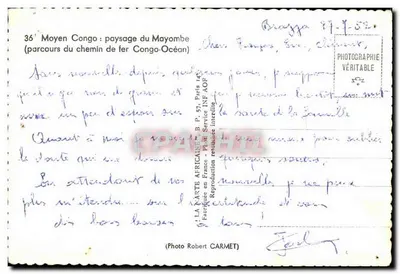 Mayombe — paisagem da ferrovia Congo-Océan — La Arte Africaine, n°36 — Verso