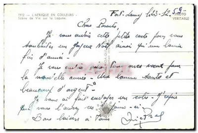 Szene des Lebens auf der Lagune — 1912 — Verlag For. Damy, Nr. 12.59 — Rückseite