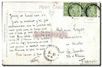 Farol de Corbière — Jersey — Série Wedgwood n°1332 — Verso