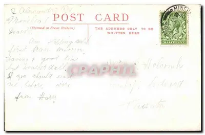 Dunster Castle — vista de um campo — n° 972 — Verso