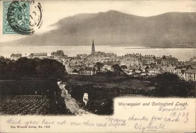 Warrenpoint e Lago Carlingford — vista panorâmica — Série The Wrench, Número 1312