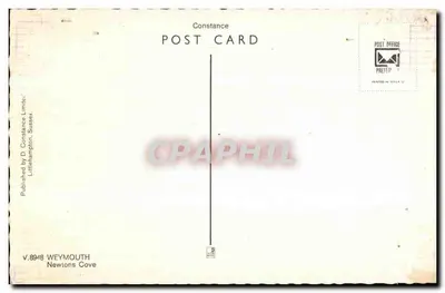 Newton's Cove — vista costeira — Publicado por D. Constance Limited, Littlehampton, Sussex — Verso