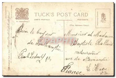 Southampton — West Gate i Bargate z góry — Tuck's Post Card — Rewers