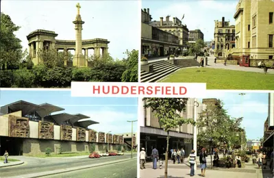 Huddersfield — vista panorâmica — A Dennis Postcard