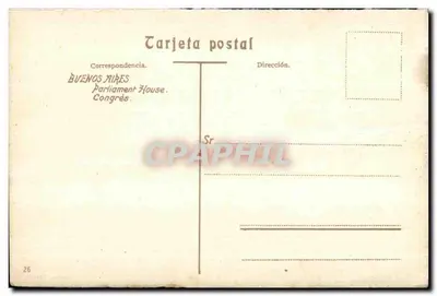 Buenos Aires — Congreso Nacional — éditeur non visible — Verso