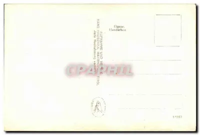 Gillergrund, Giller Fal — vista de paisagem alpina com ponte coberta — edição Hans Hruschka, série 246 — Verso