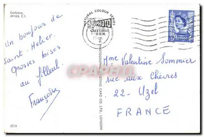 Molo w Saint-Hélier — Corbière, Jersey — The Photographic Greeting Card Co. Ltd., Londyn — Rewers