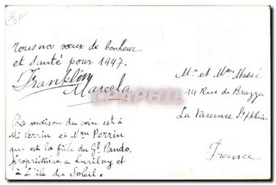 Bilhete postal antigo Av moriscal Sonta critz La Pak Bolivia Bolívia — Verso