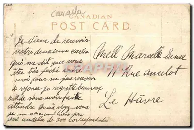 Jazda na jeziorze St. Lawrence w Lachine — Kanadyjska Pocztówka — wydawca: Canadian Post Card, nr 100,607 — Rewers