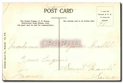 Montréal — Associação de Arte — Montreal Import Co., No. 278 — Verso