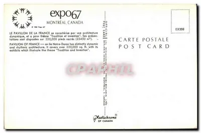 Pavillon de France — Expo 67 — Montreuil, Kanada — Rewers