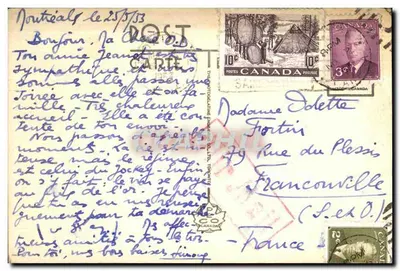 Montréal, Kanada — widok z lotu nocny — (C.N.R. Photo)—77 — Rewers