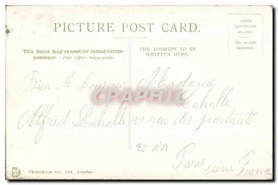 Igreja da Abadia de Farnborough — interior gótico — Photochrom Co., Ltd., Londres, n° 32283 — Verso