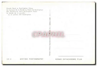 Banda dei Guardiani al Palazzo di Buckingham — Young's Photo Reproductions, Londra, n° LD 37 — Verso