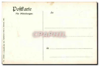 Innsbruck. Goldenes Dach'l. — Widok budynku z złotym balkonem — wydawca O. Basonhe, nr 3084 — Rewers