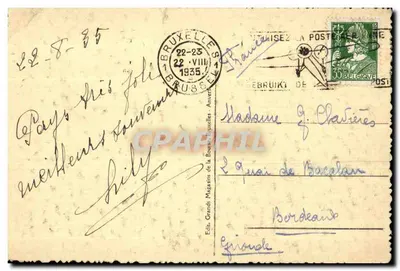 Porte de Hal — Bruxelas — editor BRIGAT n°12 — Verso
