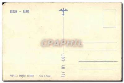 Itinéraire aérien Paris-Berlin — Polonais — Éditeur : POLSKIE LINIE LOTNICZE AIRLINES — Verso