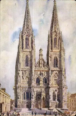 Dom de Regensburg — vista artística — Oilette, série 'Weite Welt' n°711