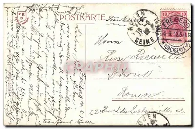 Freiberg i. Sa. — Jacobikirche e Dresdner Str. — editor desconhecido — Verso