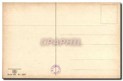 Dziedziniec domu z kwiatami — Photochromie — H. LANGER & SÖHNE, seria 875, nr 4285 — Rewers