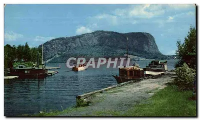 Mt. Kineo, Maine — vista do lago com barcos — editor 'Tustenhome' K-6074