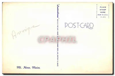 Mt. Kineo, Maine — vista do lago com barcos — editor 'Tustenhome' K-6074 — Verso