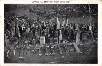 Lower Manhattan, Nova York — vista aérea — Photo-Ewing Galloway, n°606