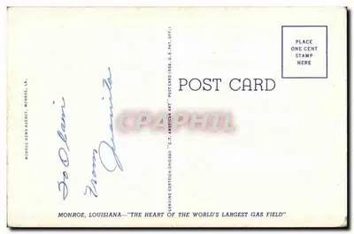 G. B. Cooley Sanatório para Tuberculose — West Monroe, La. — Monroe News Agency — Verso