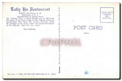 Tally-Ho Restaurant — Washington, D.C. — Dextone — Rewers