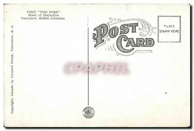 Hotel York, Vancouver, B.C. — rogi Robson i Howe — wydawca Frank Leonard — Rewers