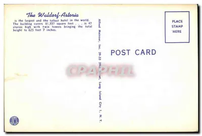 Waldorf Astoria Hotel — Park Ave. & 50th St., New York City — Alfred Monzer, Inc. — Rewers