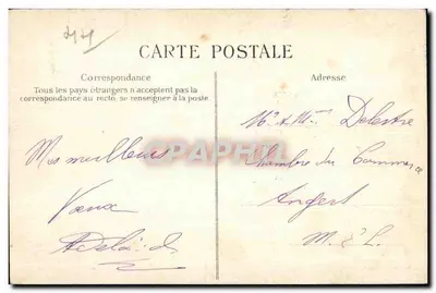 NANTES — Wejście do Ogrodu Botanicznego — Wydanie F. Chapean, Nantes — Rewers