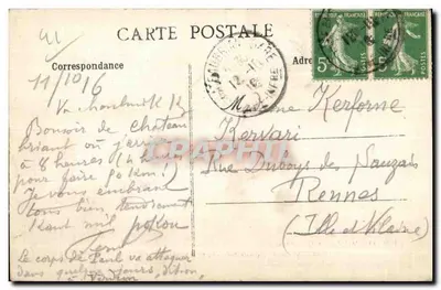 Châteaubriant (Loira-Inf.) — Le Torri del Castello-Fortezza distrutte da Enrico IV dopo le Guerre di Lega — Fototipia Lacrotz, n°1120 — Verso